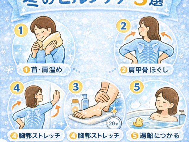 【冬の不調を防ぐ“簡単セルフケア5選”｜下高井戸で増える冷え・こり・疲労対策】