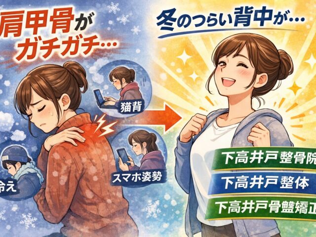 冬になると背中がガチガチ…その原因は「肩甲骨の固まり」かも？｜下高井戸整骨院