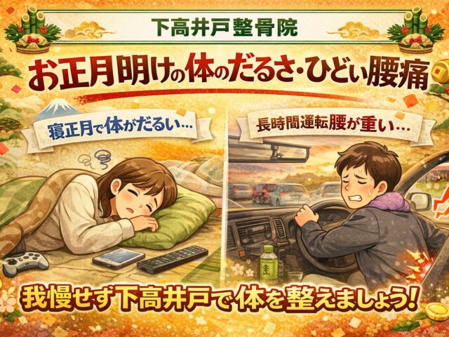 【お正月明けに多い不調】下高井戸で腰・首のだるさを感じたら整骨院へ