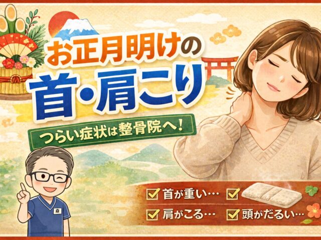 【首・肩が重い…】お正月明けのコリは早めに整えておきましょう｜下高井戸整骨院