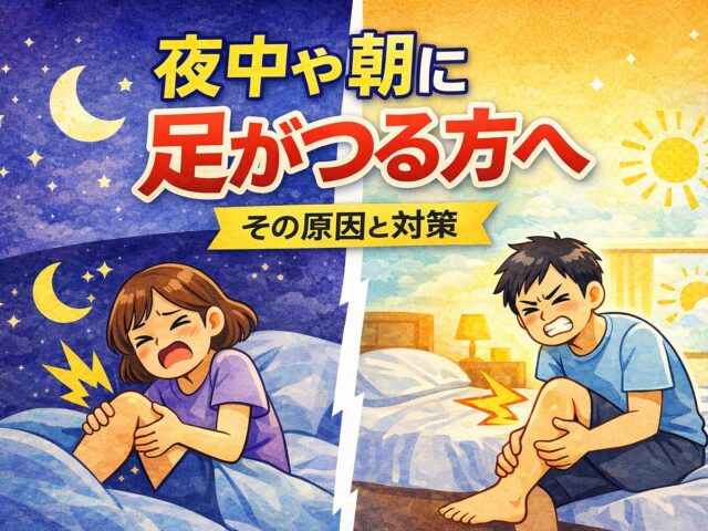 【夜中や朝に足がつる方へ】原因と対策｜下高井戸で繰り返さない身体づくり