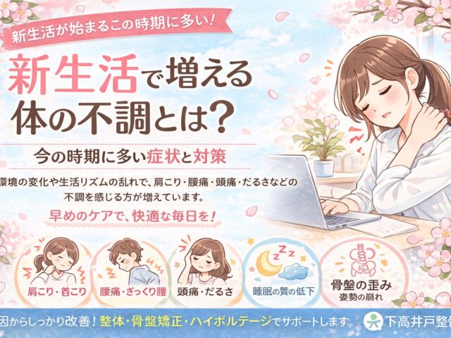 新生活で増える体の不調とは？今の時期に多い症状と対策/下高井戸整骨院