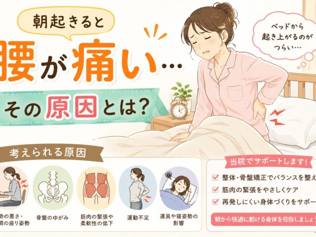 朝起きると腰が痛いのはなぜ？考えられる原因と対策について/下高井戸整骨院