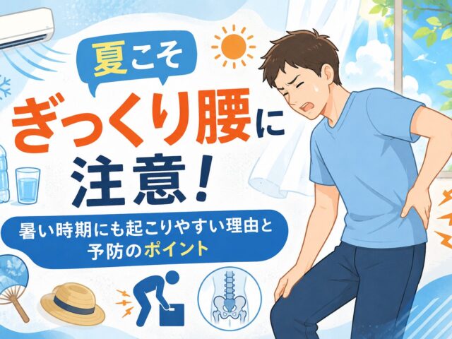 夏こそぎっくり腰に注意！暑い時期にも起こりやすい理由/下高井戸整骨院
