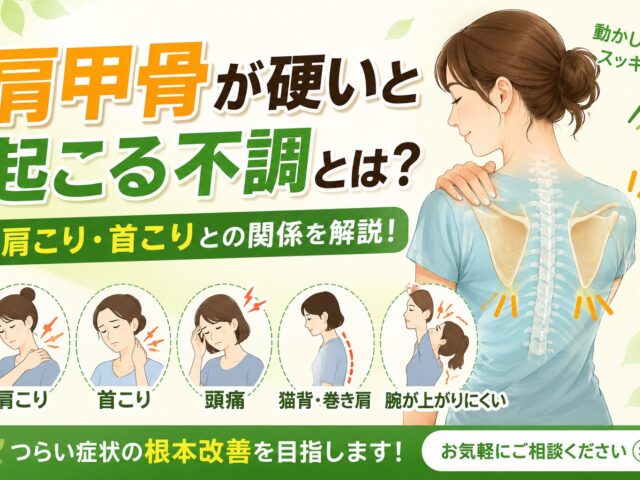 肩甲骨が硬いと起こる不調とは？肩こり・首こりとの関係/下高井戸整骨院