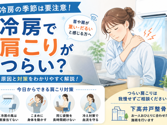 冷房で肩こりがつらい？夏に首・肩が重くなる原因と対策/下高井戸整骨院