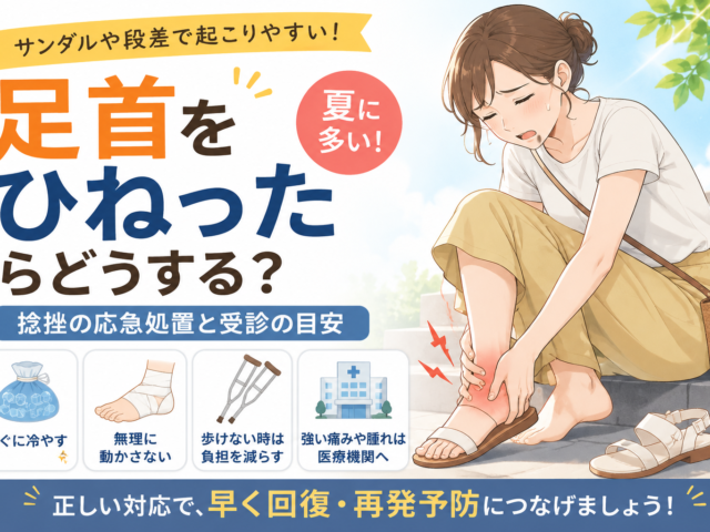 足首をひねったらどうする？捻挫の応急処置と受診の目安