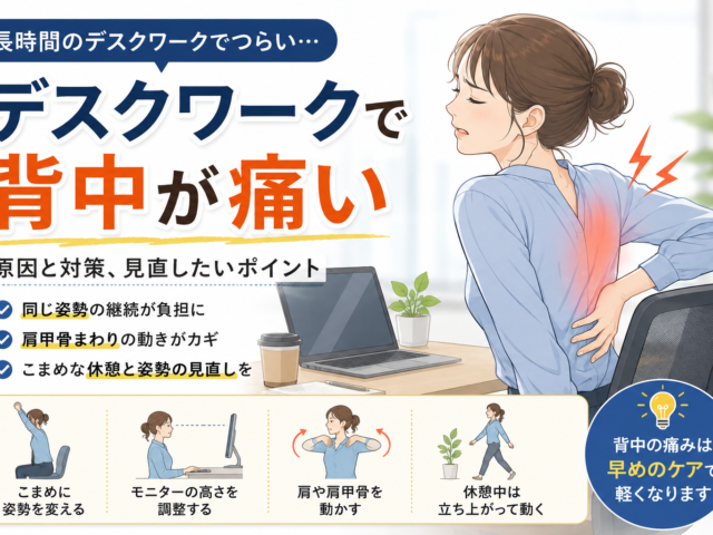 デスクワークで背中が痛い？長時間座る方が見直したいポイント