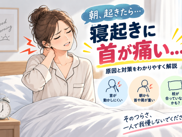 寝起きに首が痛い原因は？朝から首が動かしにくい方へ