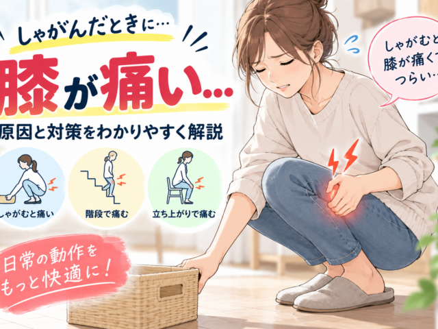 しゃがむと膝が痛い原因は？曲げたときにつらい方へ