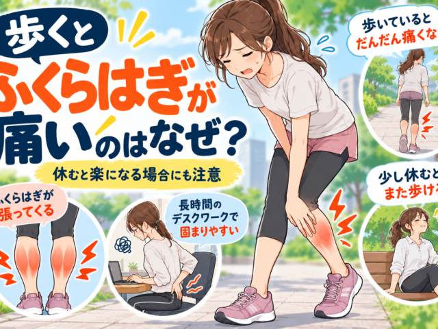 歩くとふくらはぎが痛い原因は？休むと楽になる場合にも注意