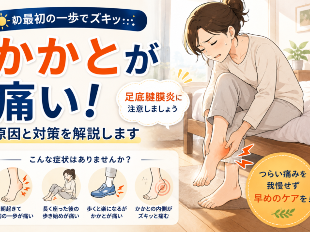 朝の一歩目でかかとが痛い原因は？足底腱膜炎にも注意