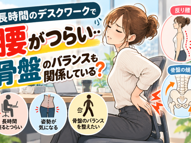 長時間座ると腰がつらい？デスクワークと骨盤の関係