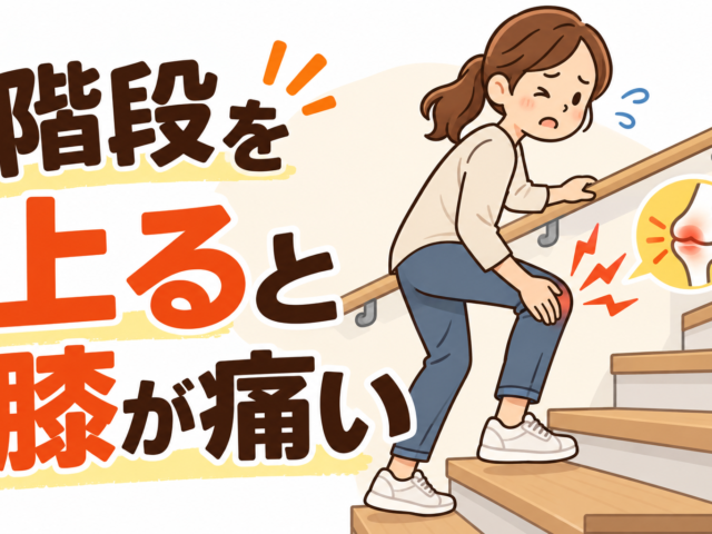 階段を上ると膝が痛い原因は？踏み込むとつらい方へ