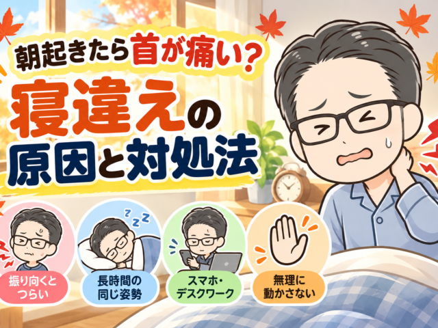 朝起きたら首が痛い？寝違えの原因と対処法